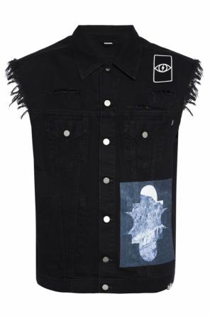 Jeansowa kamizelka typu 'oversize' z naszywkami, zdjęcie 1 Jeansowa kamizelka typu 'oversize' z naszywkami od Diesel